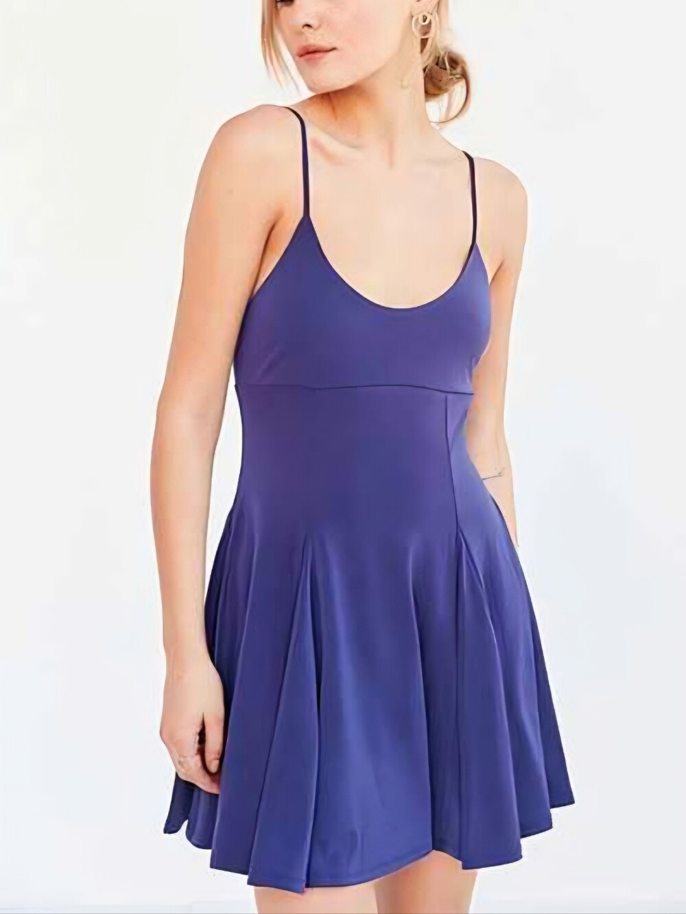 Silence + Noise Dark Blue Mini Dress